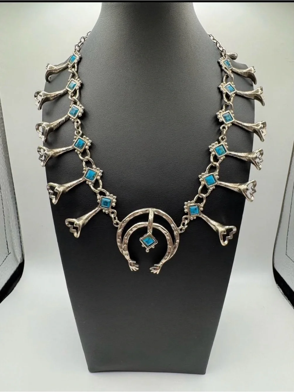 Vintage Squash Blossom Necklace with Naja Pendant
